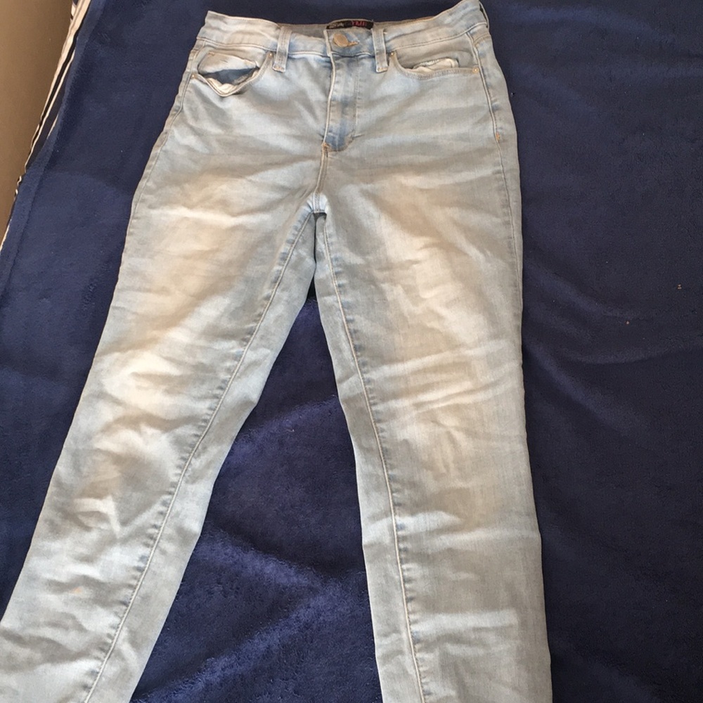 High Waist Blue Jeans